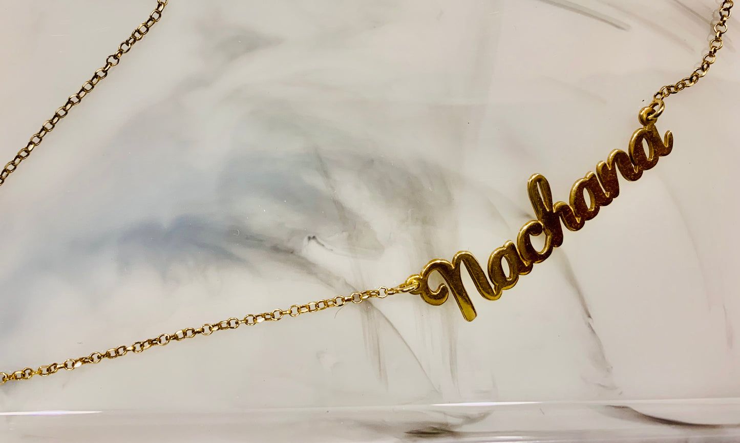 Simple Script Necklace